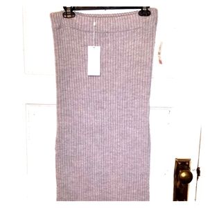 Sweater maxi skirt grey